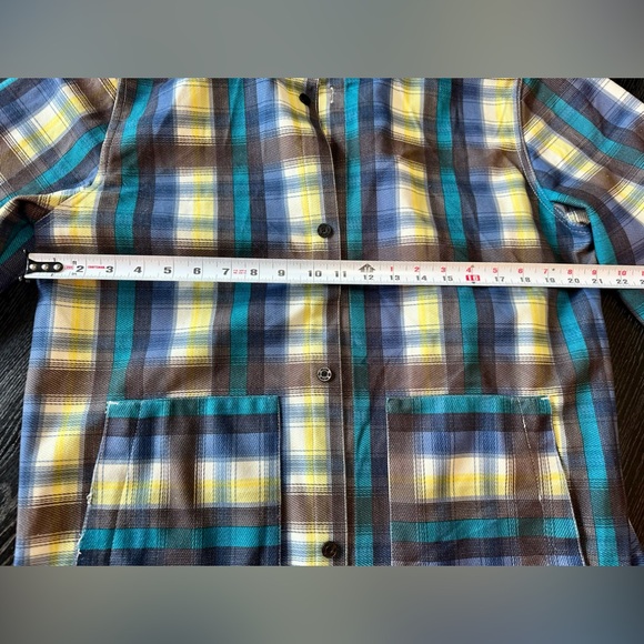 Volcom Blue Green Plaid Button Up Performance Jacket M/L - Picture 3 of 7